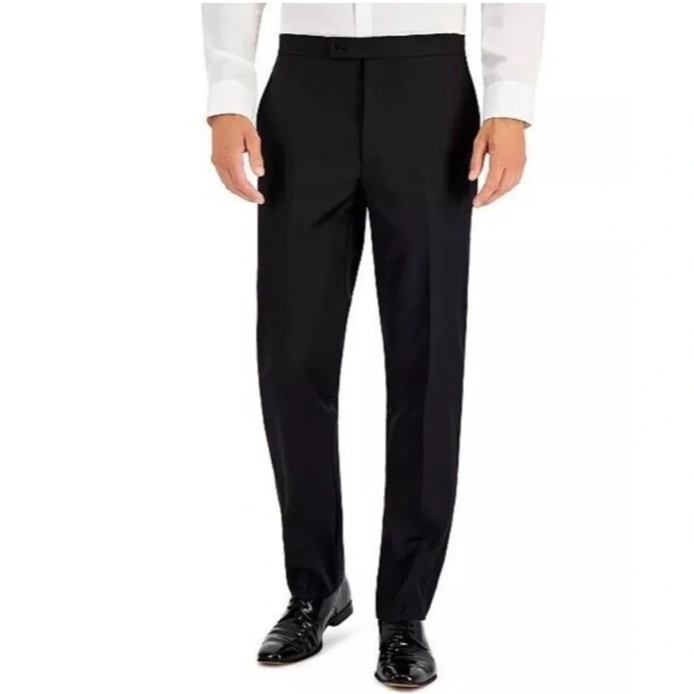 Lauren Ralph Lauren Mens 35x30L Men's UltraFlex Classic Black Wool Pants NWT
